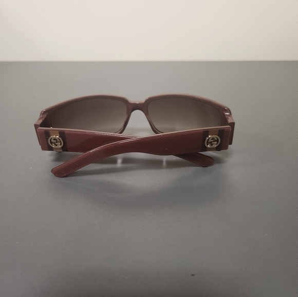 GUCCI Brown acetate Sunglasses with gradient lenses GG Logo Sign - Picture 3 of 7